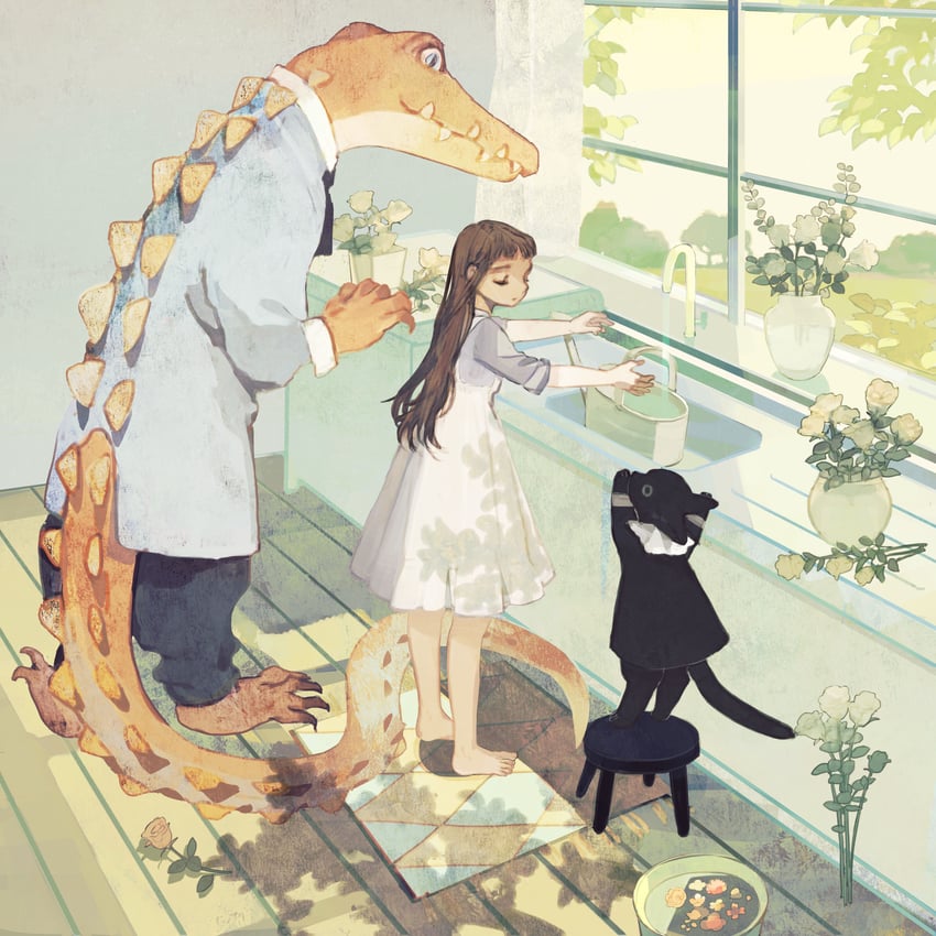 philia ell and croco zigmond (original) drawn by tono_(rt0no)