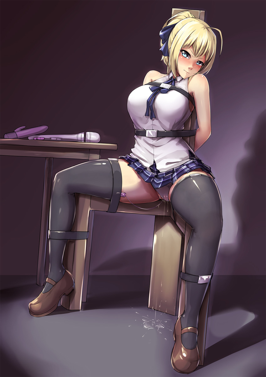 artoria pendragon and saber (fate and 2 more) drawn by packge