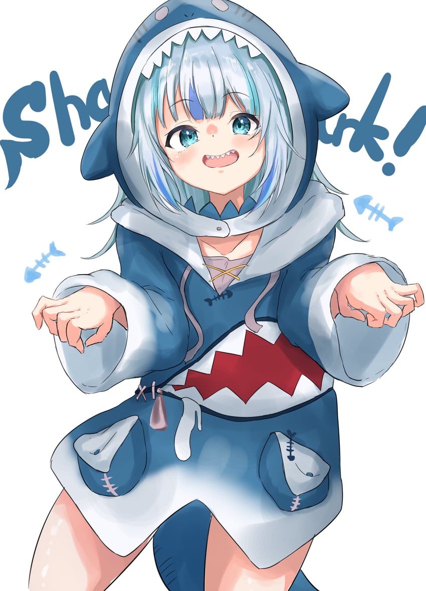 gawr gura (hololive and 1 more) drawn by ogura_toast
