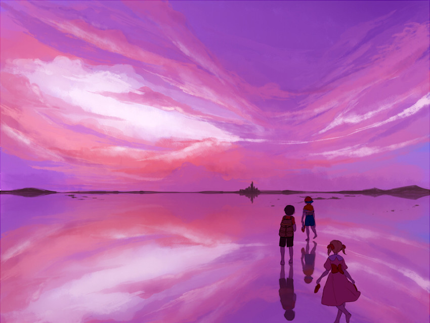 ninten, ana, and lloyd (mother and 1 more) drawn by hirumae