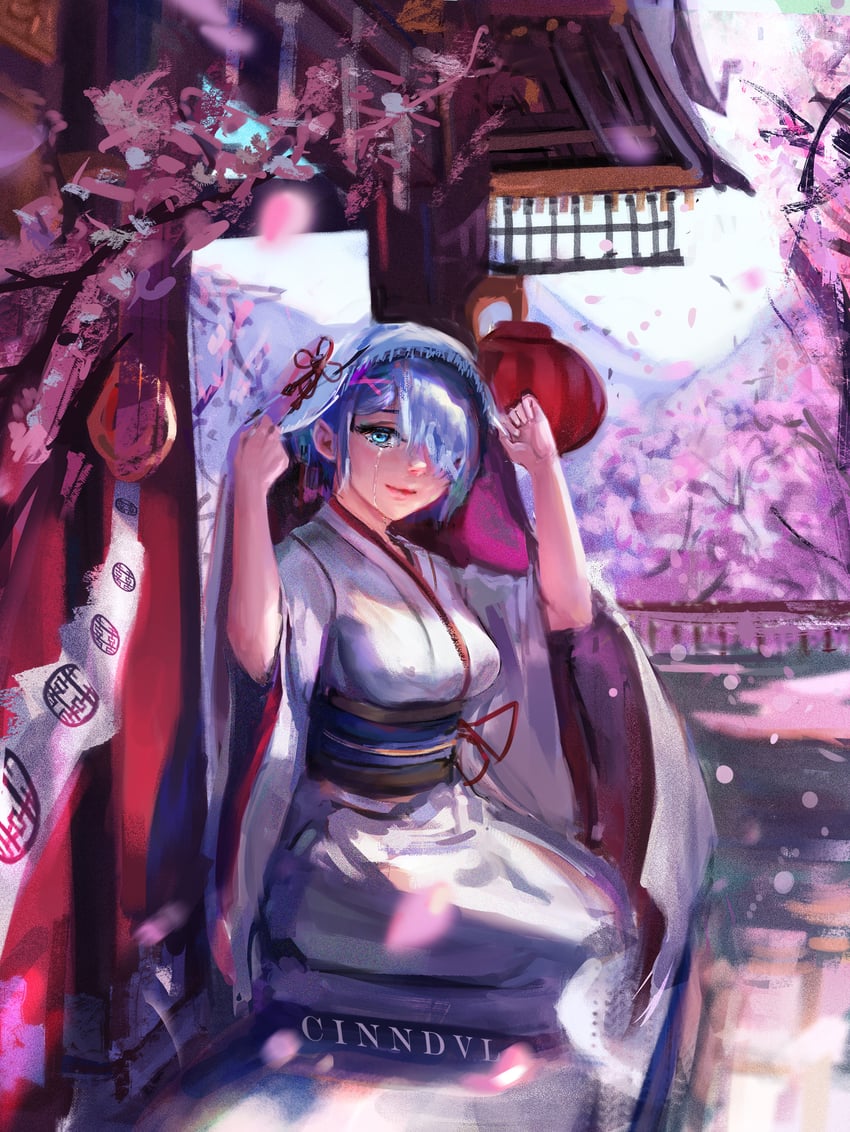 rem (re:zero kara hajimeru isekai seikatsu) drawn by cinndvl