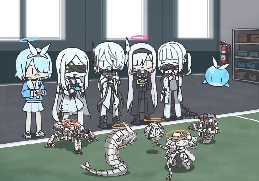 arona, plana, ein, sof, ohr, and 5 more (blue archive) drawn by yukko_(hcryh955)