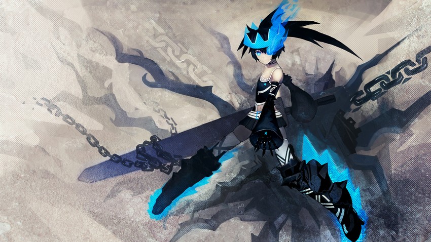 black rock shooter and black rock shooter beast (black rock shooter) drawn by mahou_kyuuri