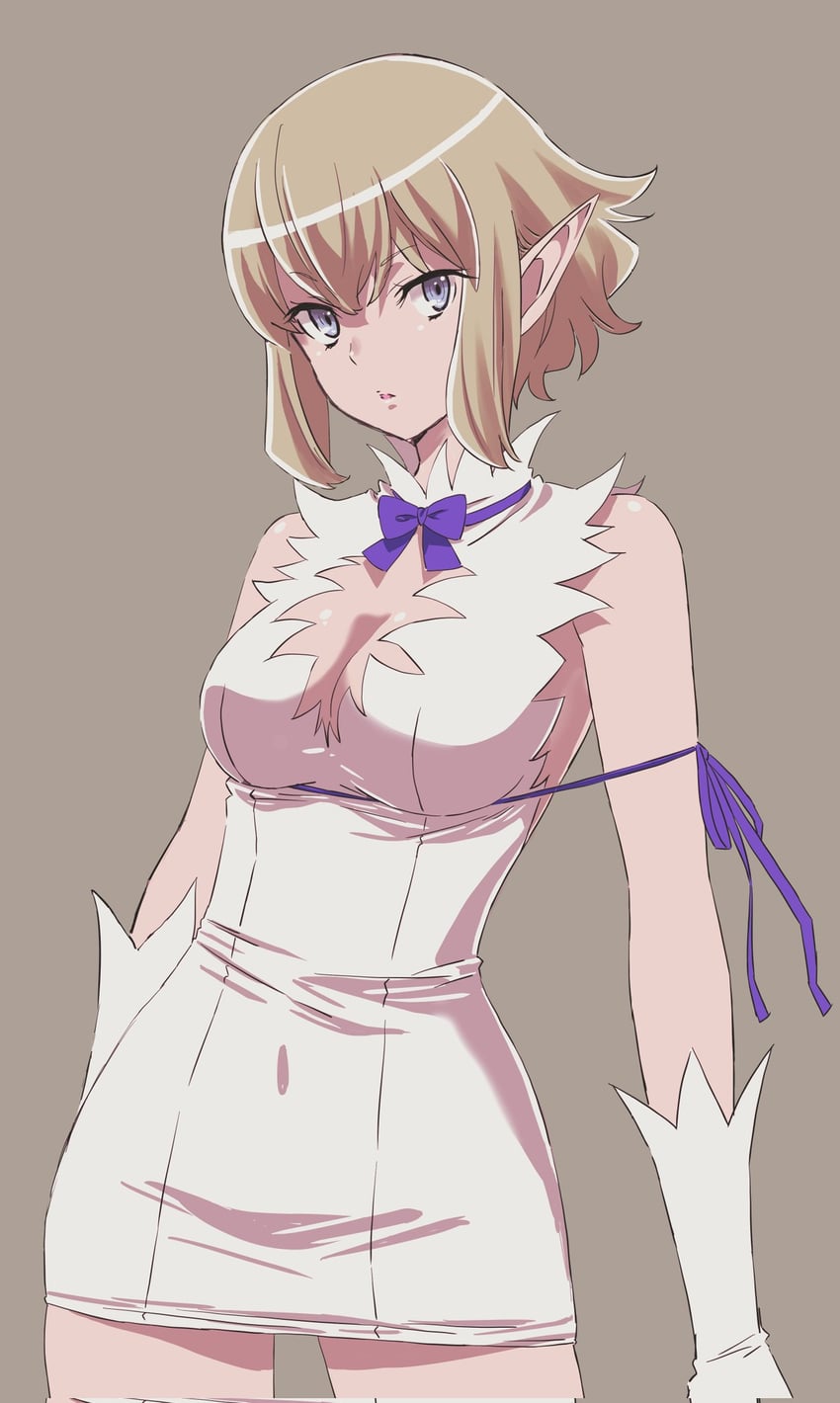 hestia and ryu lion (dungeon ni deai wo motomeru no wa machigatteiru darou ka) drawn by sasamoto_(7msaaxt6qto3joj)
