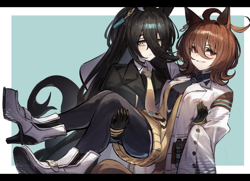 agnes tachyon and manhattan cafe (umamusume) drawn by siena_(moratoriummaga)