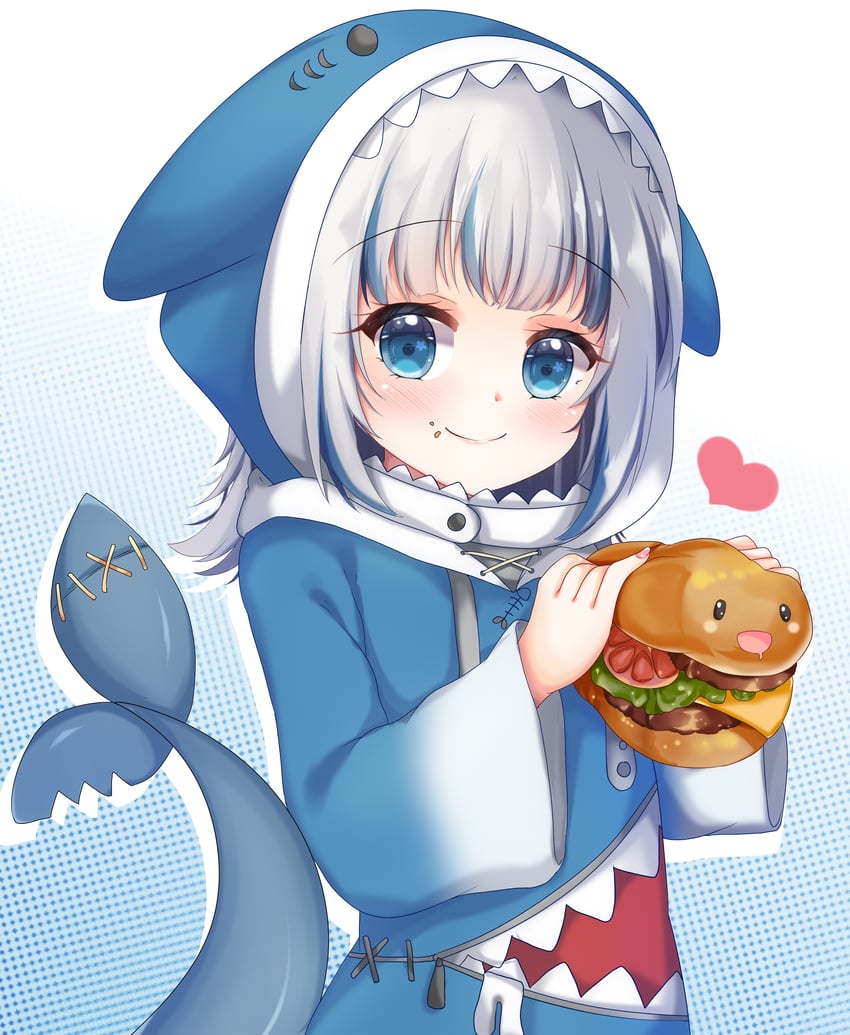 gawr gura (hololive and 1 more) drawn by grandapple71