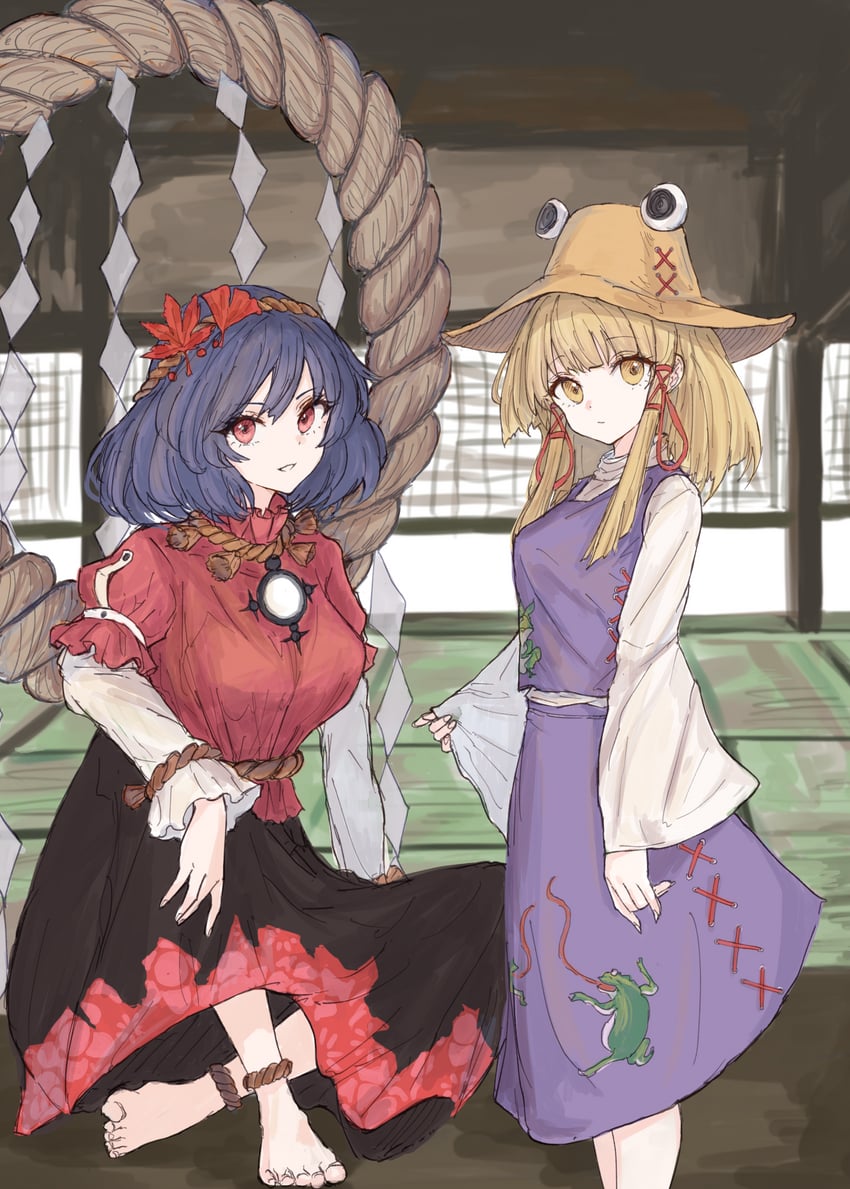moriya suwako and yasaka kanako (touhou) drawn by kashiwada_kiiho