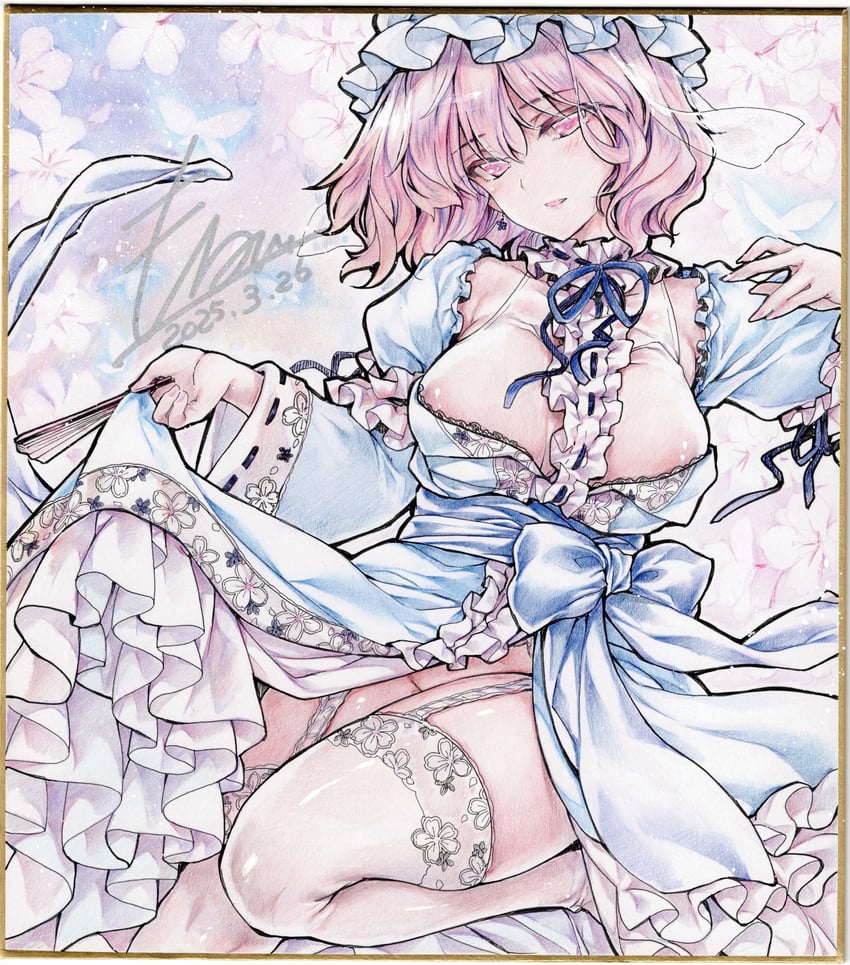 saigyouji yuyuko (touhou) drawn by monety