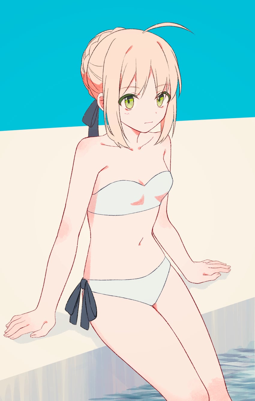 artoria pendragon and saber (fate and 1 more) drawn by suzuakks