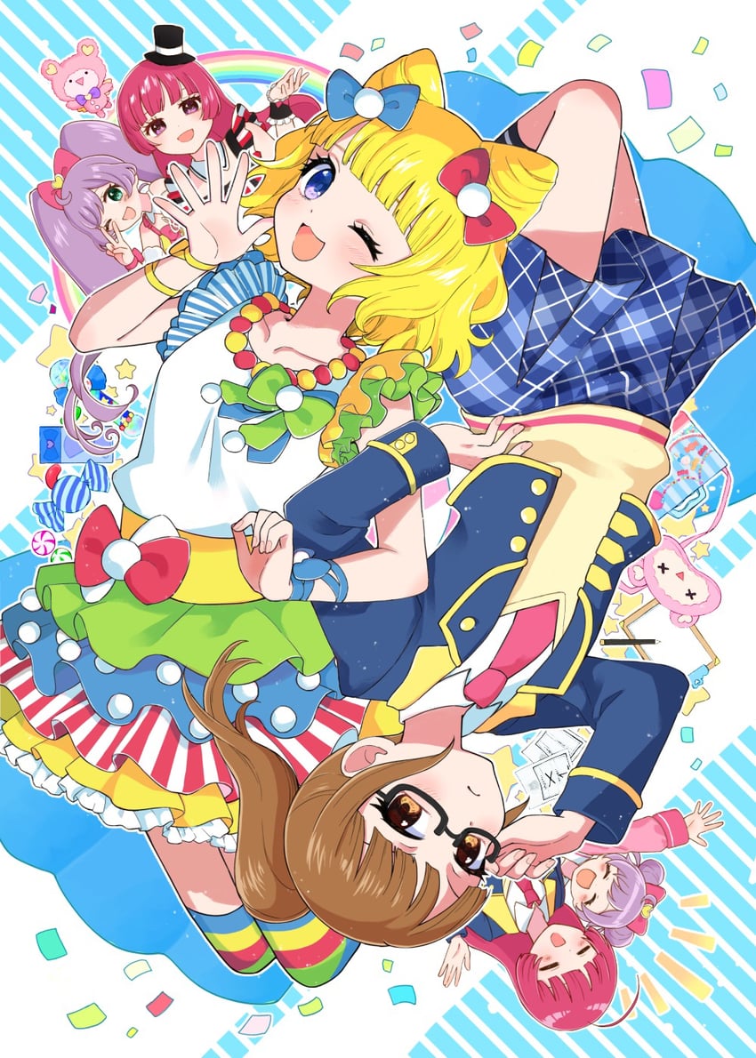 minami mirei and kuma (pretty series and 1 more) drawn by jinno_(jin_c_kkry)