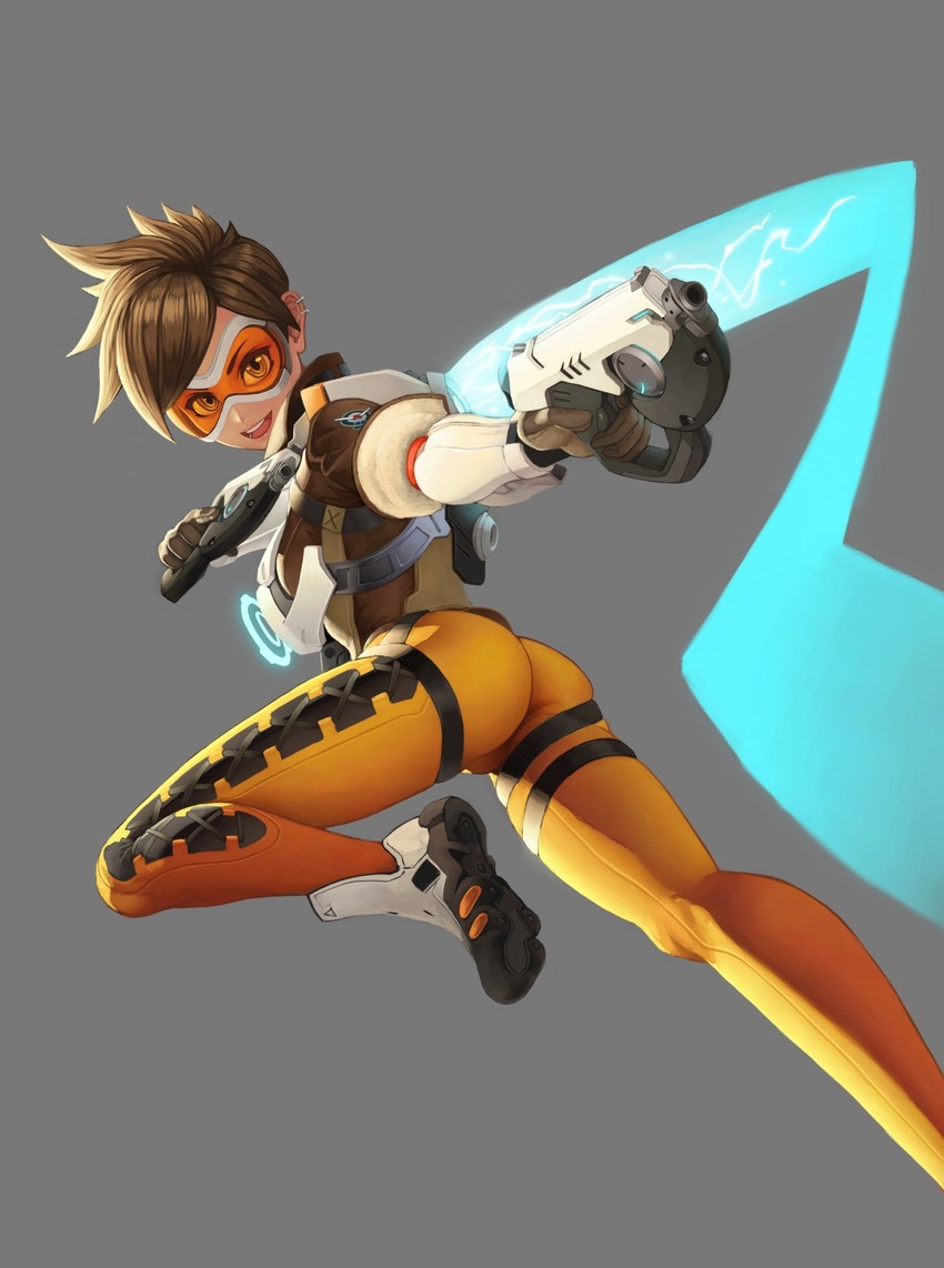tracer (overwatch and 1 more) drawn by yamaneko_(tkdrumsco)