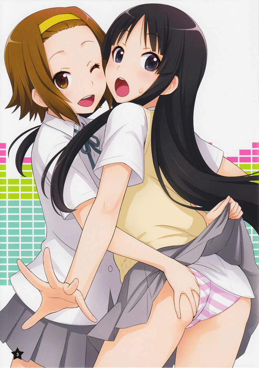 akiyama mio and tainaka ritsu (k-on!) drawn by ha-ru