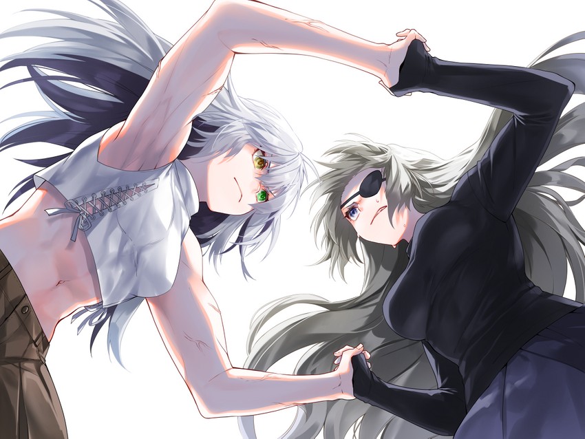 lydia macarthur and dodome ichika (original) drawn by waka_(shark_waka)