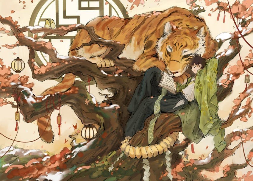 fushiguro megumi and ryoumen sukuna (jujutsu kaisen) drawn by woshihedawei