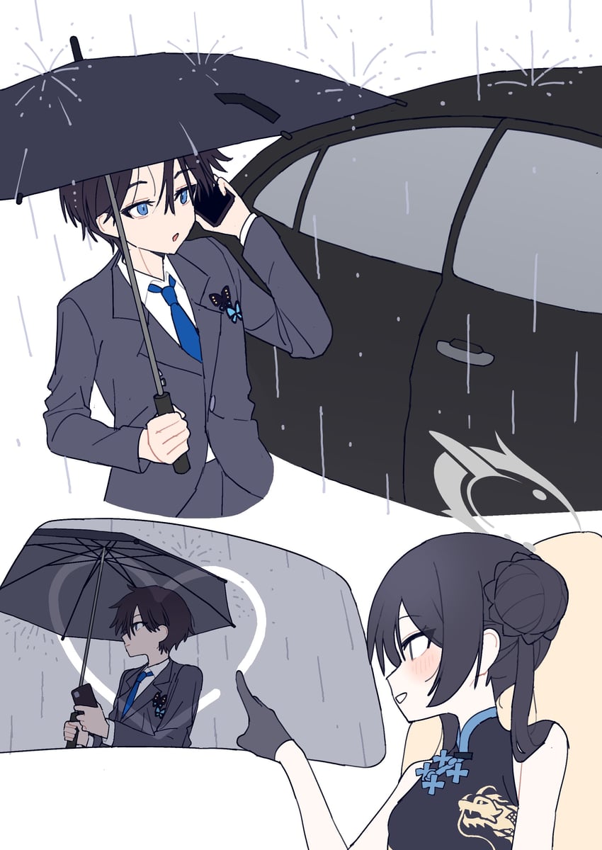 sensei and kisaki (blue archive) drawn by je_o_mo