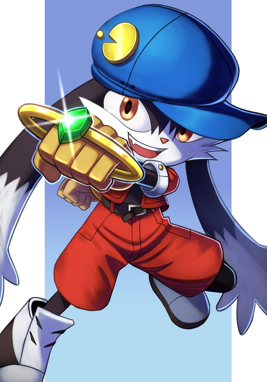 pac-man and klonoa (kaze no klonoa) drawn by silverchariotx