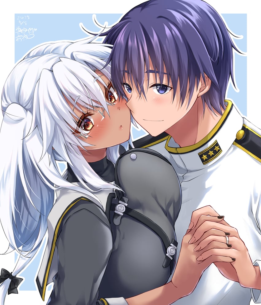 admiral, musashi, and musashi kai ni (kantai collection) drawn by mashiro_yukiya