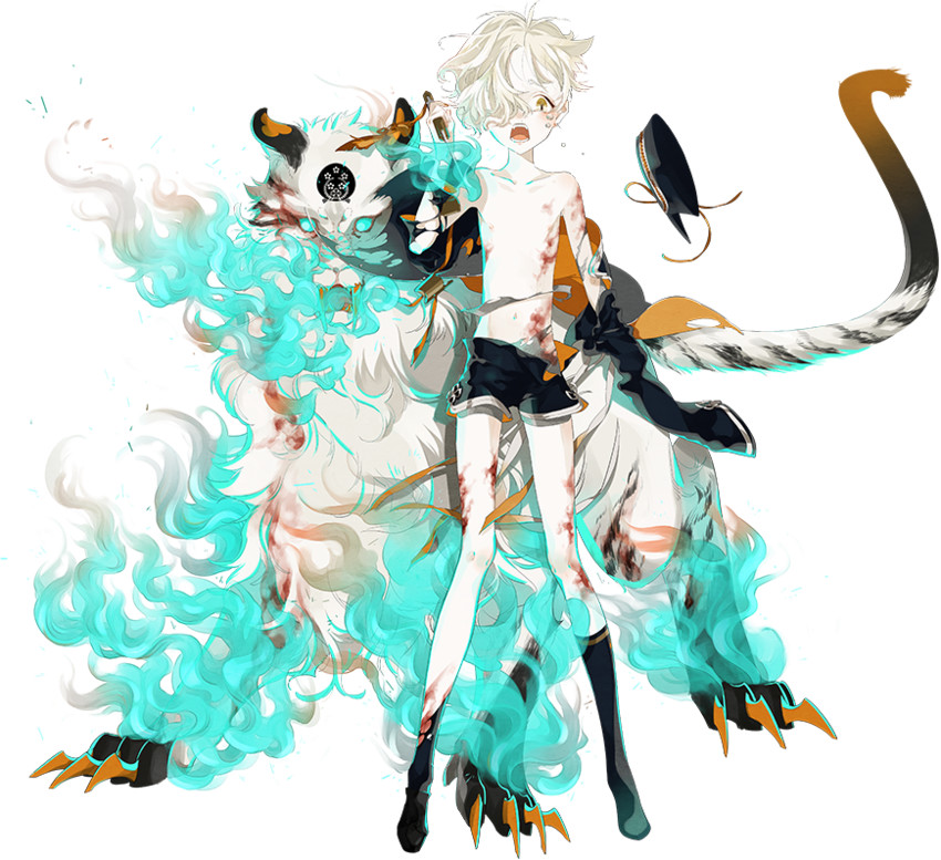 gokotai and gokotai's tigers (touken ranbu) drawn by molatoliamu