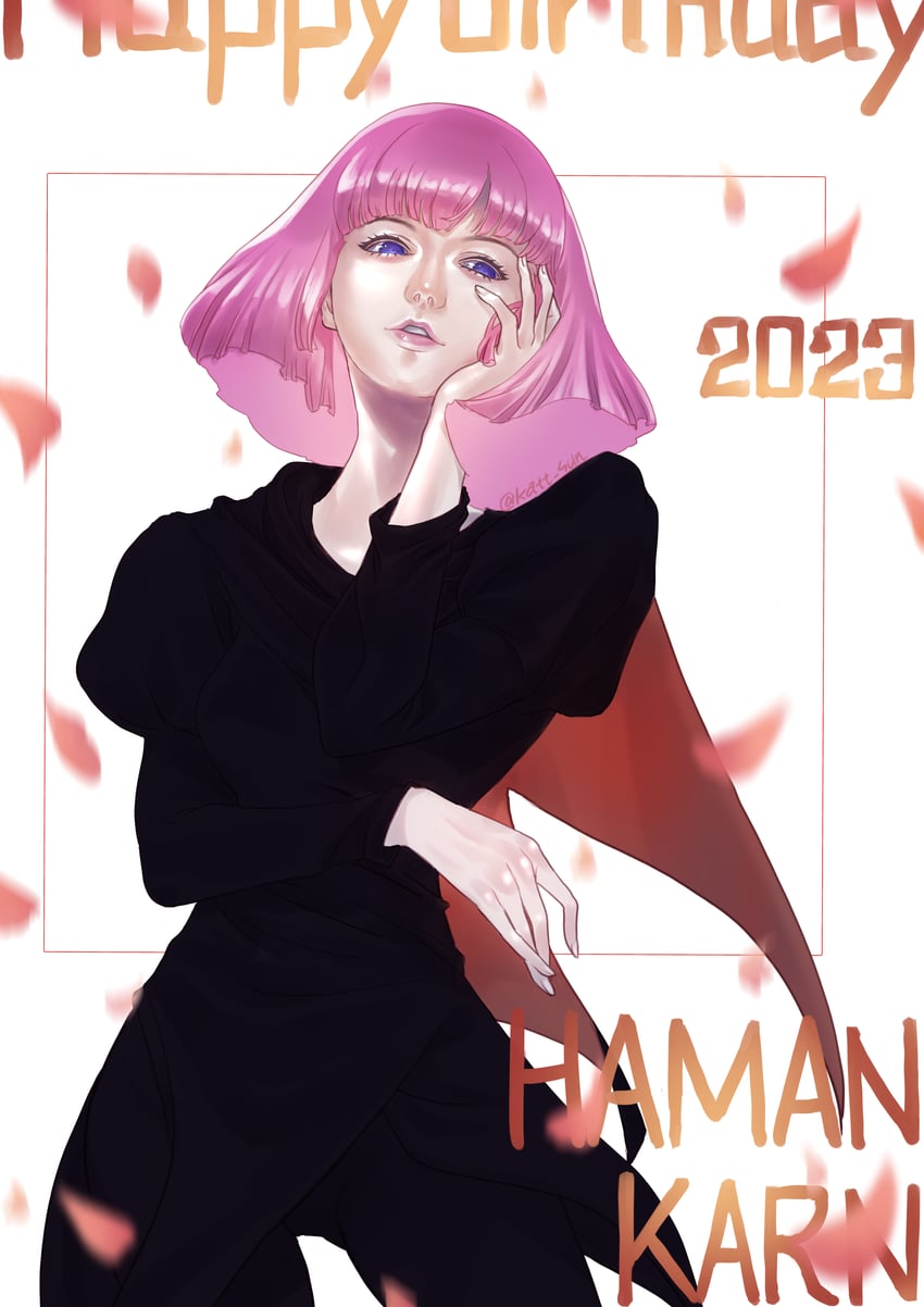 haman karn (gundam and 2 more) drawn by katt_sun