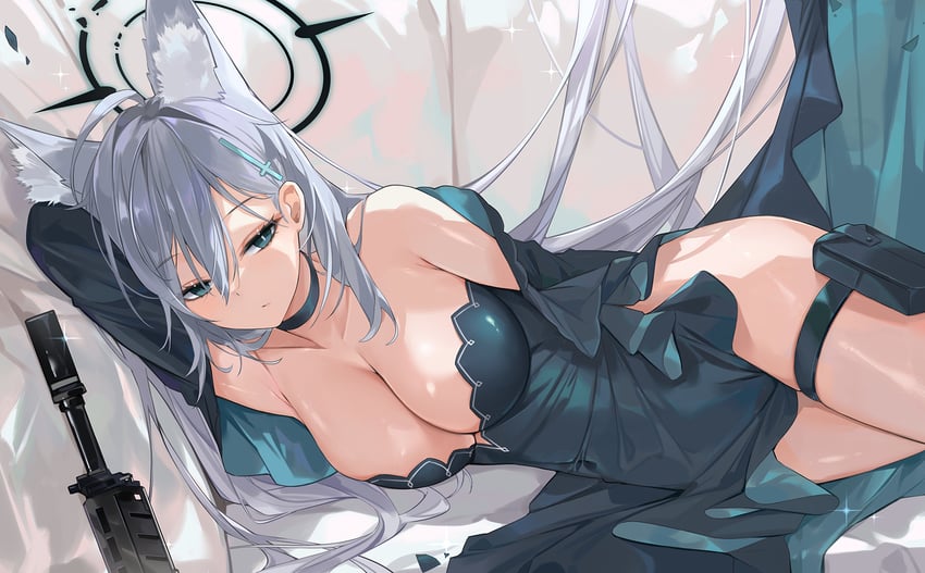 shiroko and shiroko terror (blue archive) drawn by dema_hmw