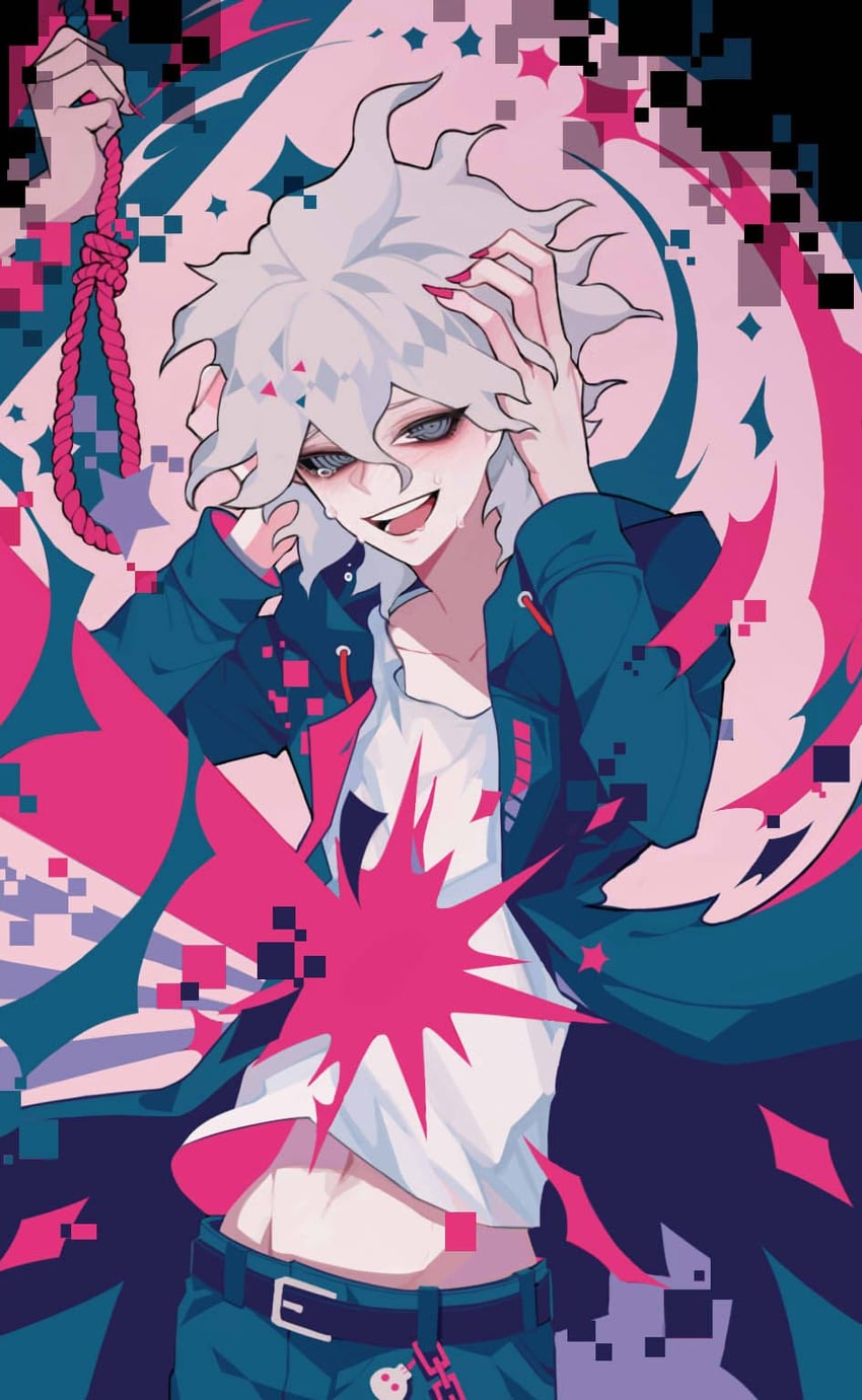komaeda nagito (danganronpa and 1 more) drawn by gugurago
