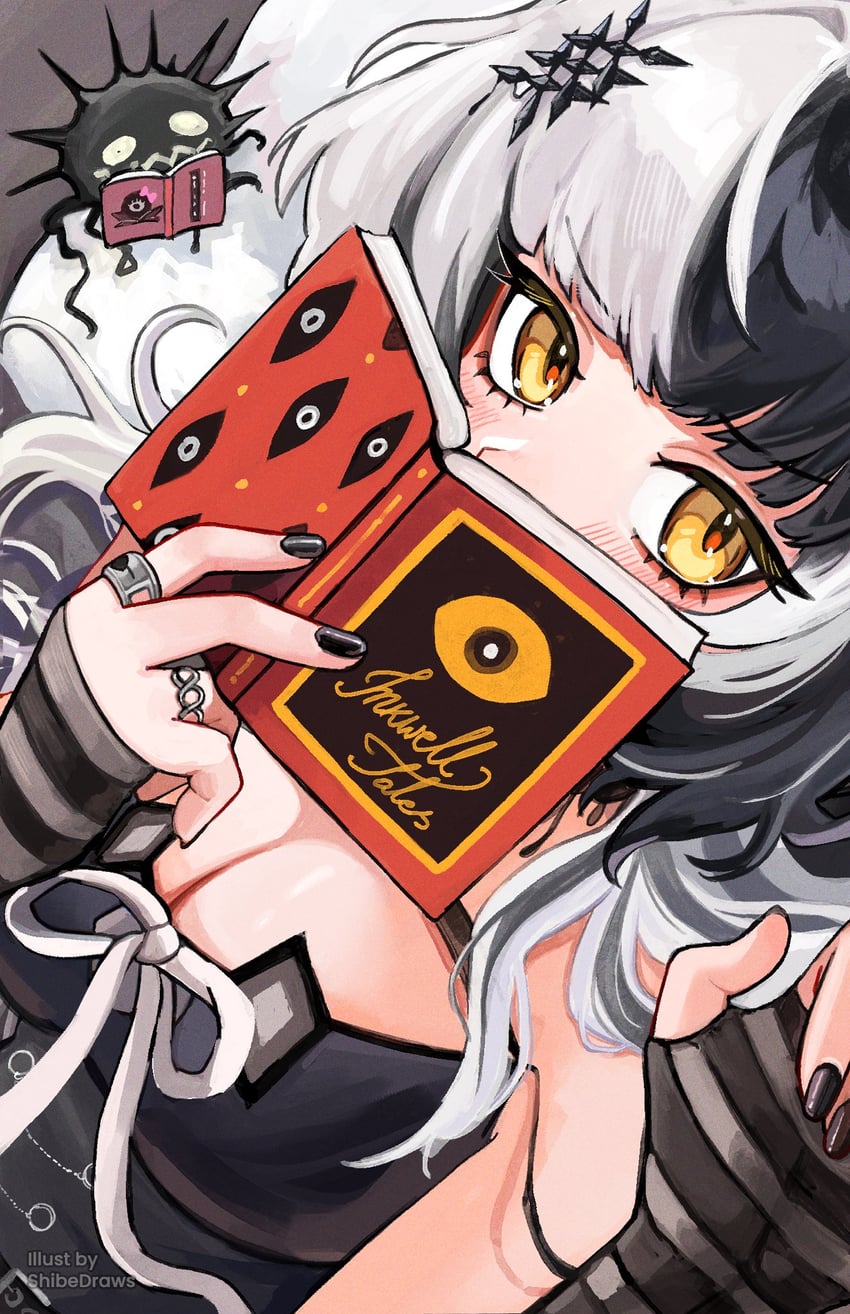 shiori novella and yorick (hololive and 1 more) drawn by shibedraws