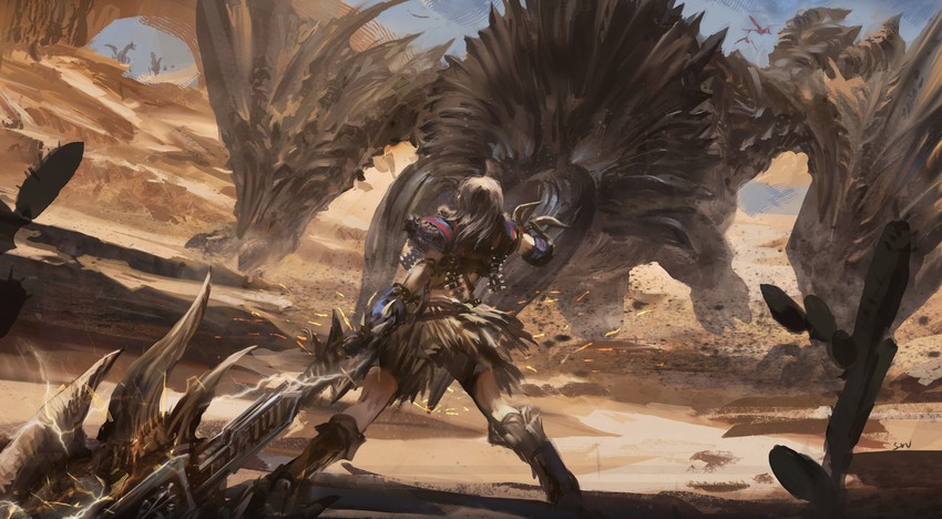 monster hunter, diablos, and black diablos (monster hunter) drawn by stu_dts