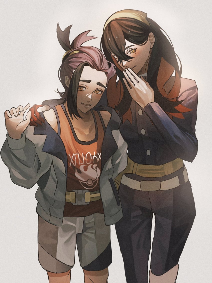 kieran and carmine (pokemon and 1 more) drawn by reo_(mmocc123)