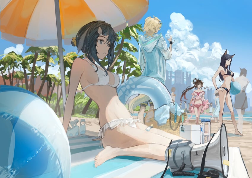 eyjafjalla, la pluma, tequila, and dobermann (arknights) drawn by kasumi_yuzuha