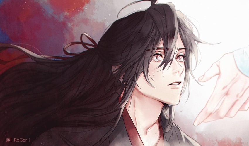 wei wuxian and lan wangji (modao zushi) drawn by kris_yang