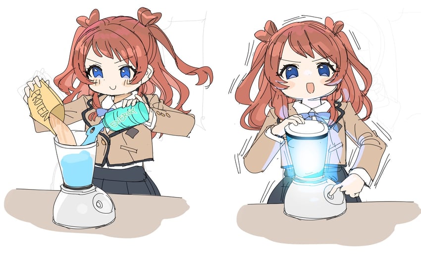 hanami saki (idolmaster and 1 more) drawn by spawnfoxy