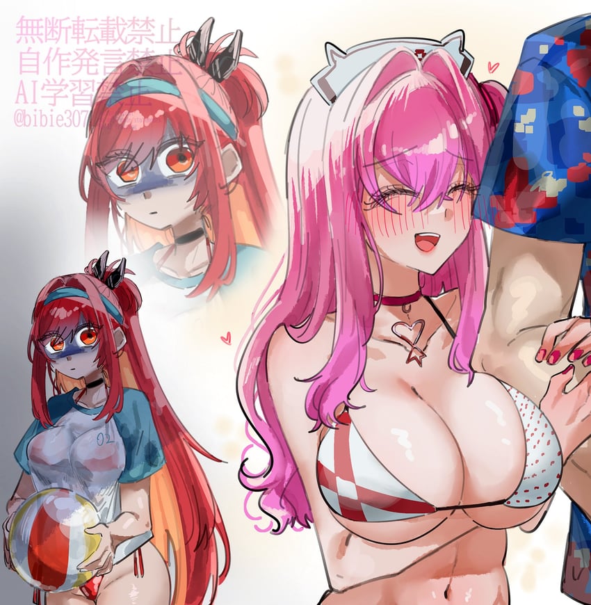 rapi, commander, and pepper (goddess of victory: nikke) drawn by bibie307