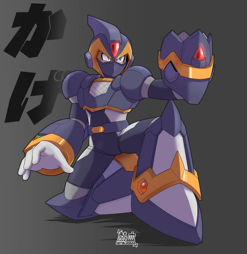 x and shadow armor x (mega man and 1 more) drawn by hotbloodedmecha