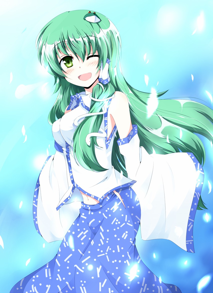 kochiya sanae (touhou) drawn by chata_maru_(irori_sabou)