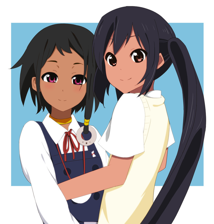 nakano azusa and choi mochimazzui (k-on! and 2 more) drawn by beeeye