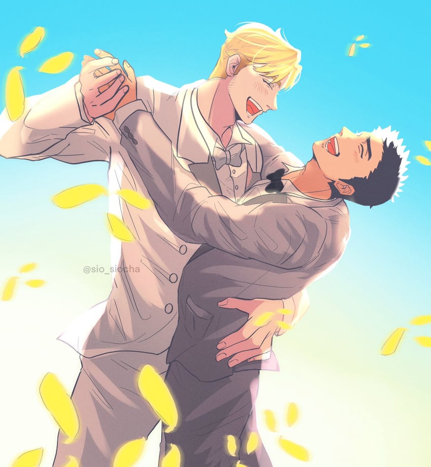 ao isami and lewis smith (yuuki bakuhatsu bang bravern) drawn by sio_siocha