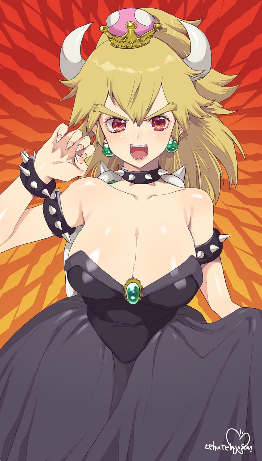 bowsette (mario and 1 more) drawn by murata_tefu
