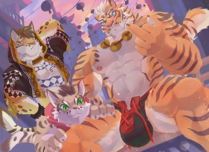 lin hu, likulau, and shu chi (nekojishi) drawn by knn_(kunn00)
