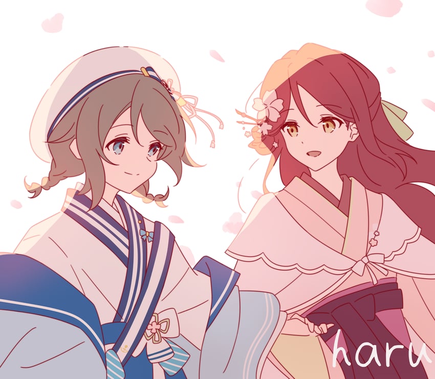 watanabe you, sakurauchi riko, you, and riko (love live! and 2 more) drawn by meeeeei
