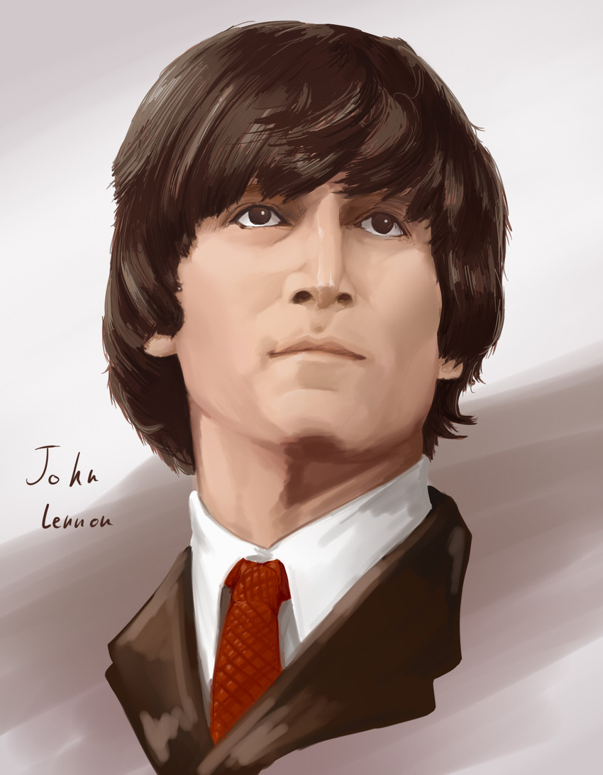 john lennon (original and 1 more) drawn by enosan