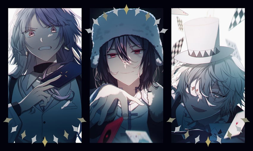 fyodor dostoyevsky, nikolai gogol, and sigma (bungou stray dogs) drawn by yoichi_hnkn