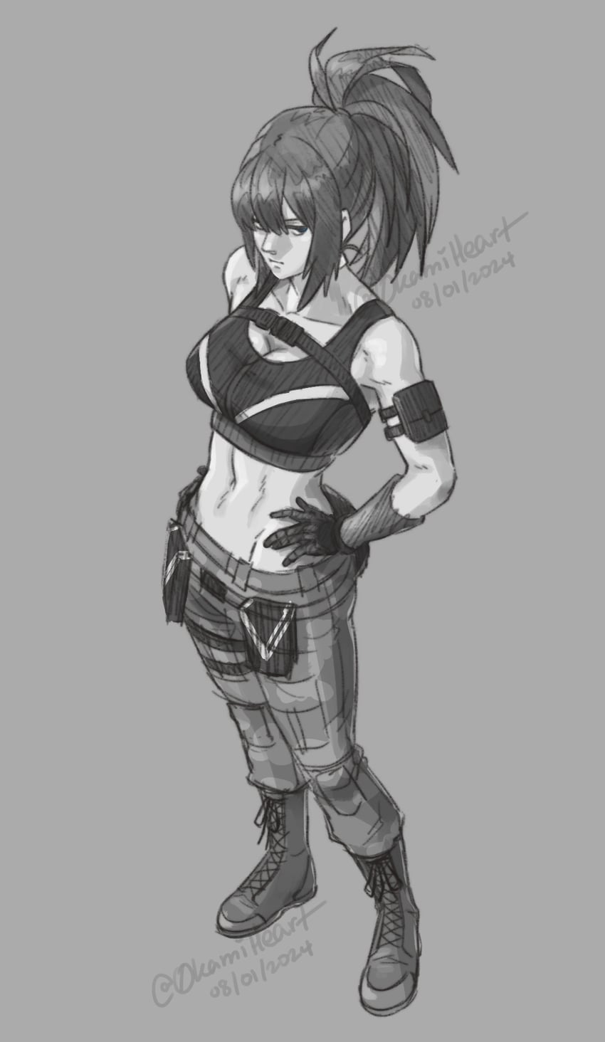 leona heidern (the king of fighters and 1 more) drawn by 0kamiheart