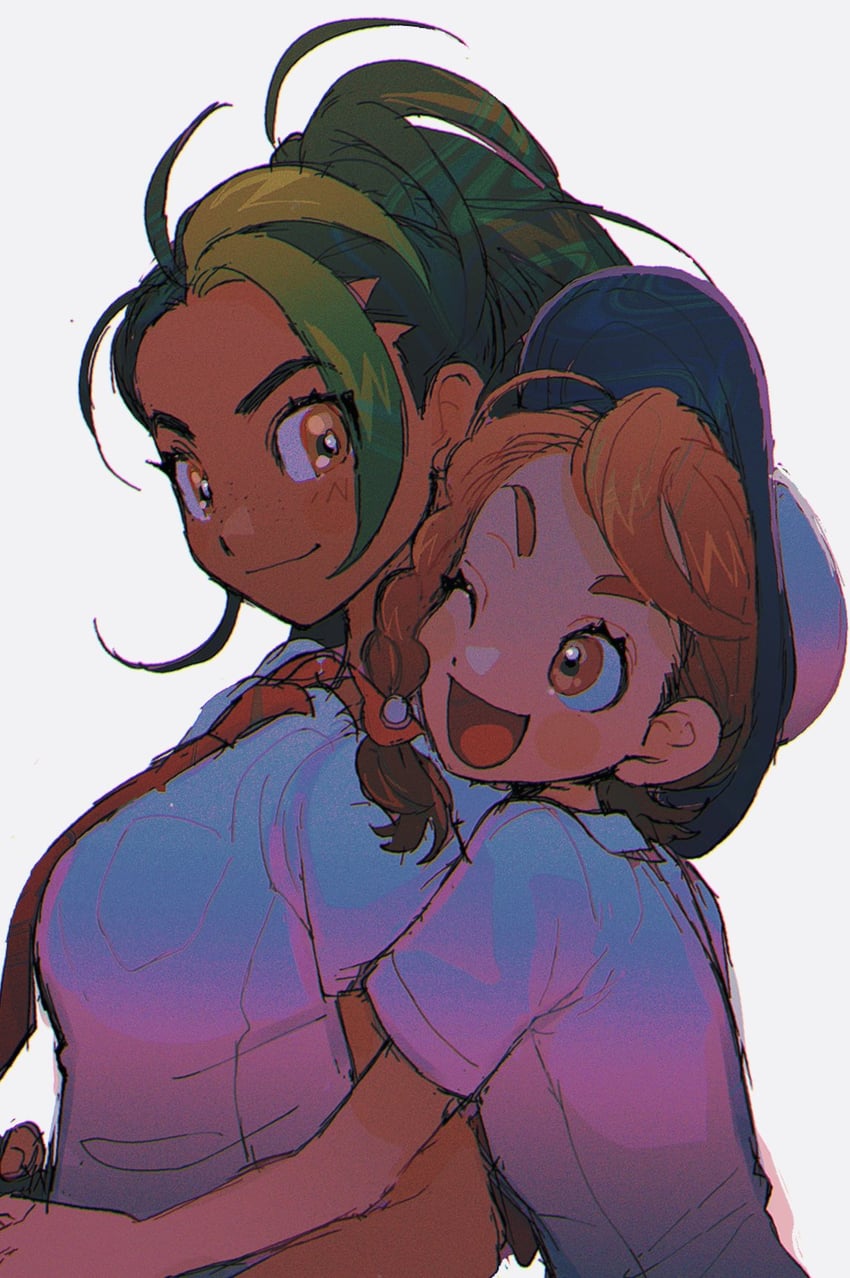 juliana and nemona (pokemon and 1 more) drawn by thxzmgn