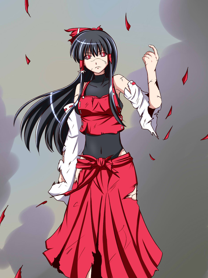 sendai hakurei no miko and uchiha madara (original and 4 more) drawn by kyoukyan