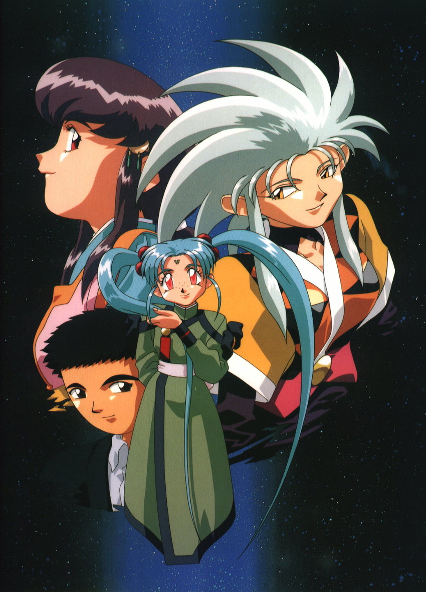 ryouko, masaki sasami jurai, masaki aeka jurai, and masaki tenchi (tenchi muyou!)
