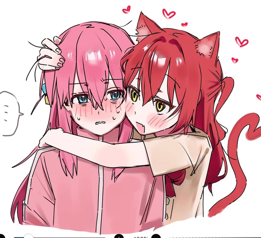 gotoh hitori and kita ikuyo (bocchi the rock!) drawn by natari_(r161koevytjqxo)