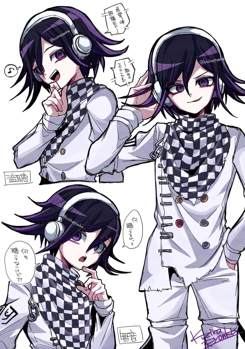 oma kokichi (danganronpa and 1 more) drawn by kujira_pyon_ka