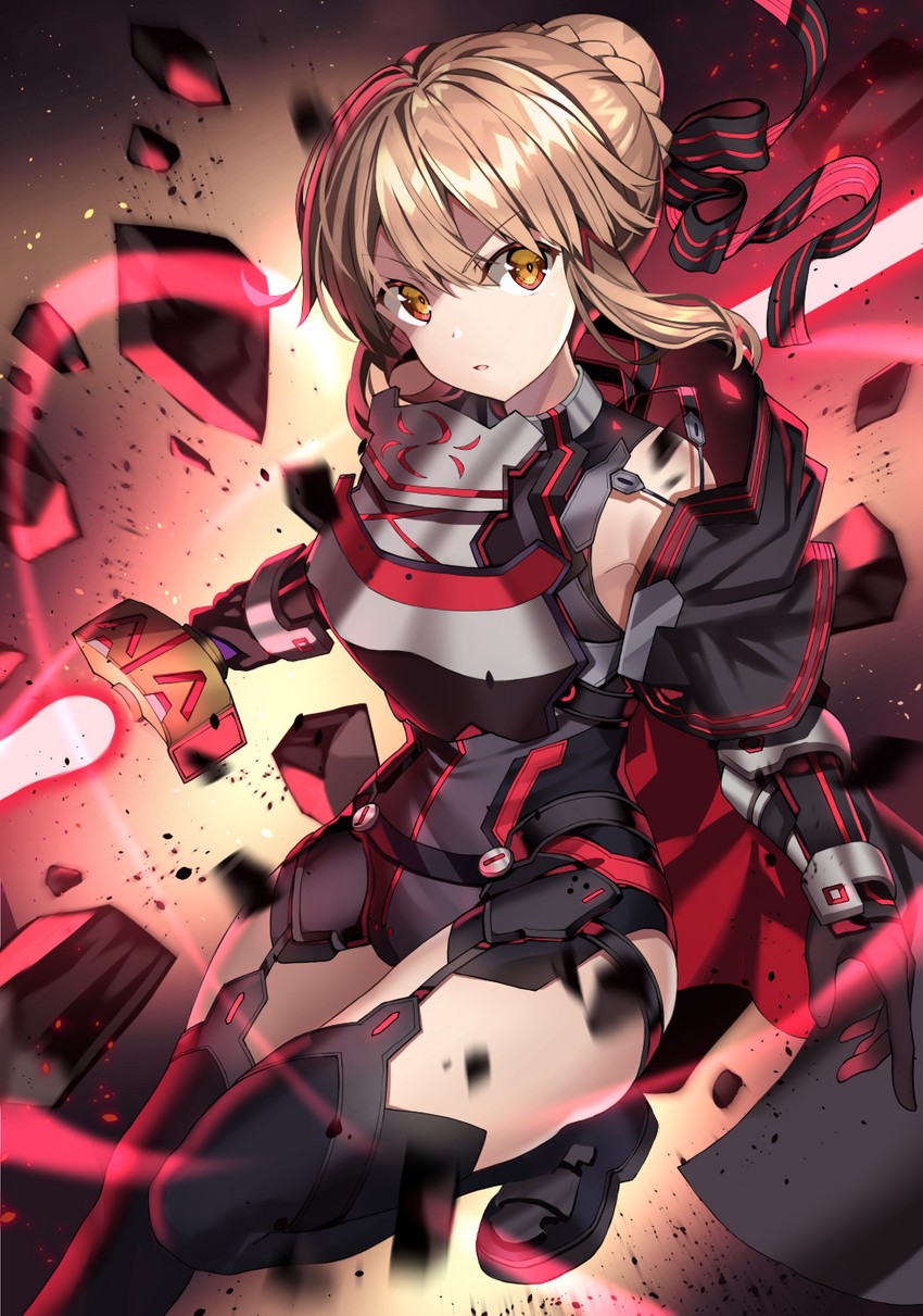 artoria pendragon and mysterious heroine x alter (fate and 1 more) drawn by akae_neo