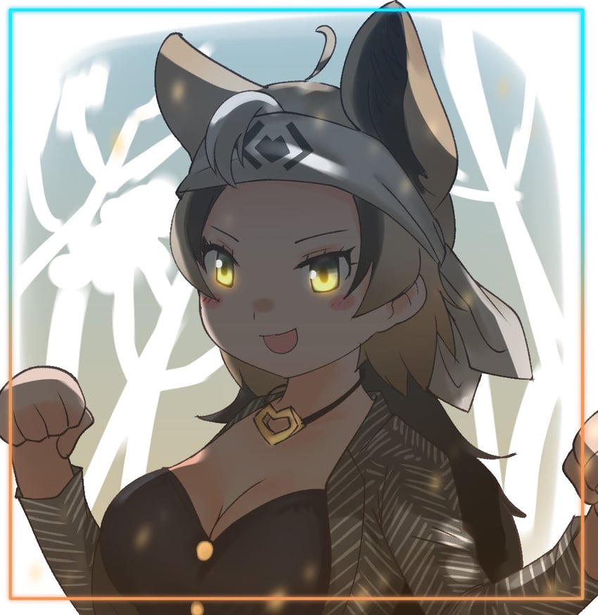 ezo brown bear (kemono friends and 1 more) drawn by cats_yone