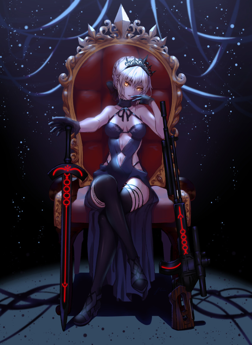 artoria pendragon and saber alter (fate and 1 more) drawn by az_(zero_glvimayhop)